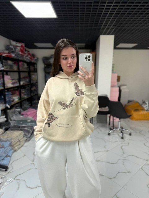 Жіноче утеплене Худі Арель Beige
