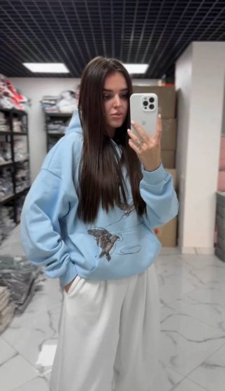 Жіноче утеплене Худі Арель Blue